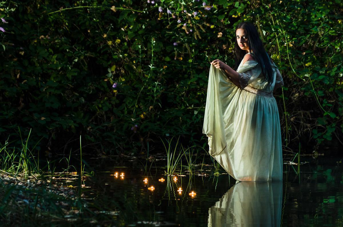 Pond and Candles Creative Photo Shoot • Bailward Photography