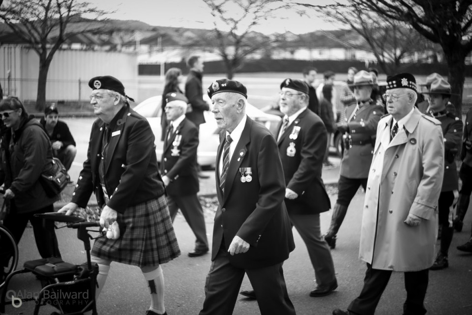 Veterans marching in the Remembrance Day Parade